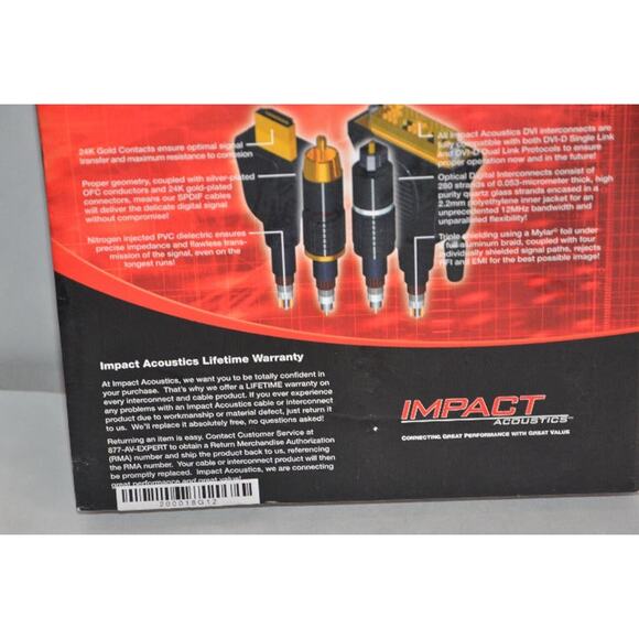 DVI-D Digital Interconnect SonicWave Impact Acoustics Cable 1.6ft, 0.5m. - Picture 4 of 8